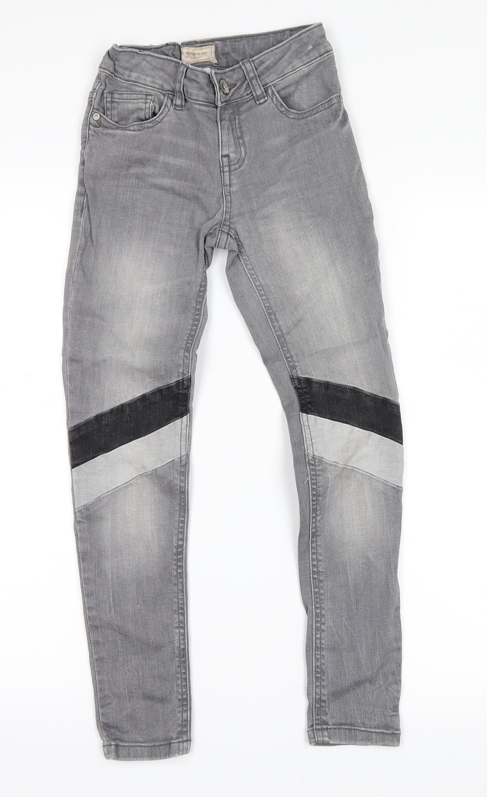 NEXT Girls Grey  Denim Straight Jeans Size 9 Years