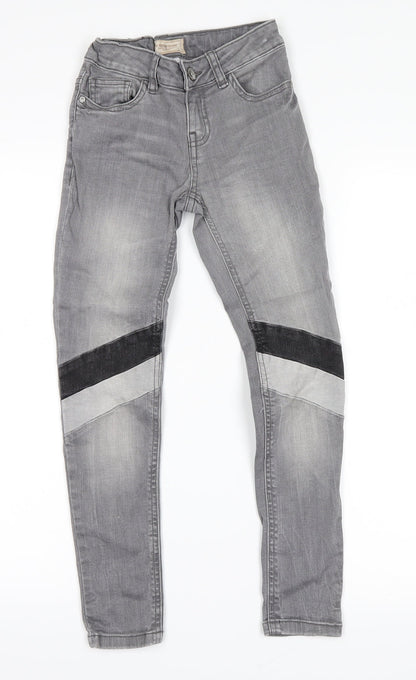 NEXT Girls Grey  Denim Straight Jeans Size 9 Years