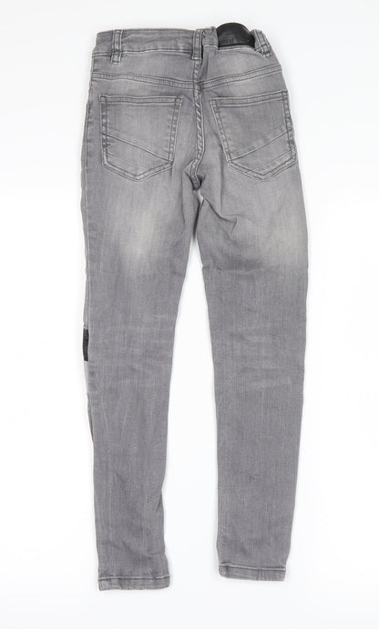 NEXT Girls Grey  Denim Straight Jeans Size 9 Years