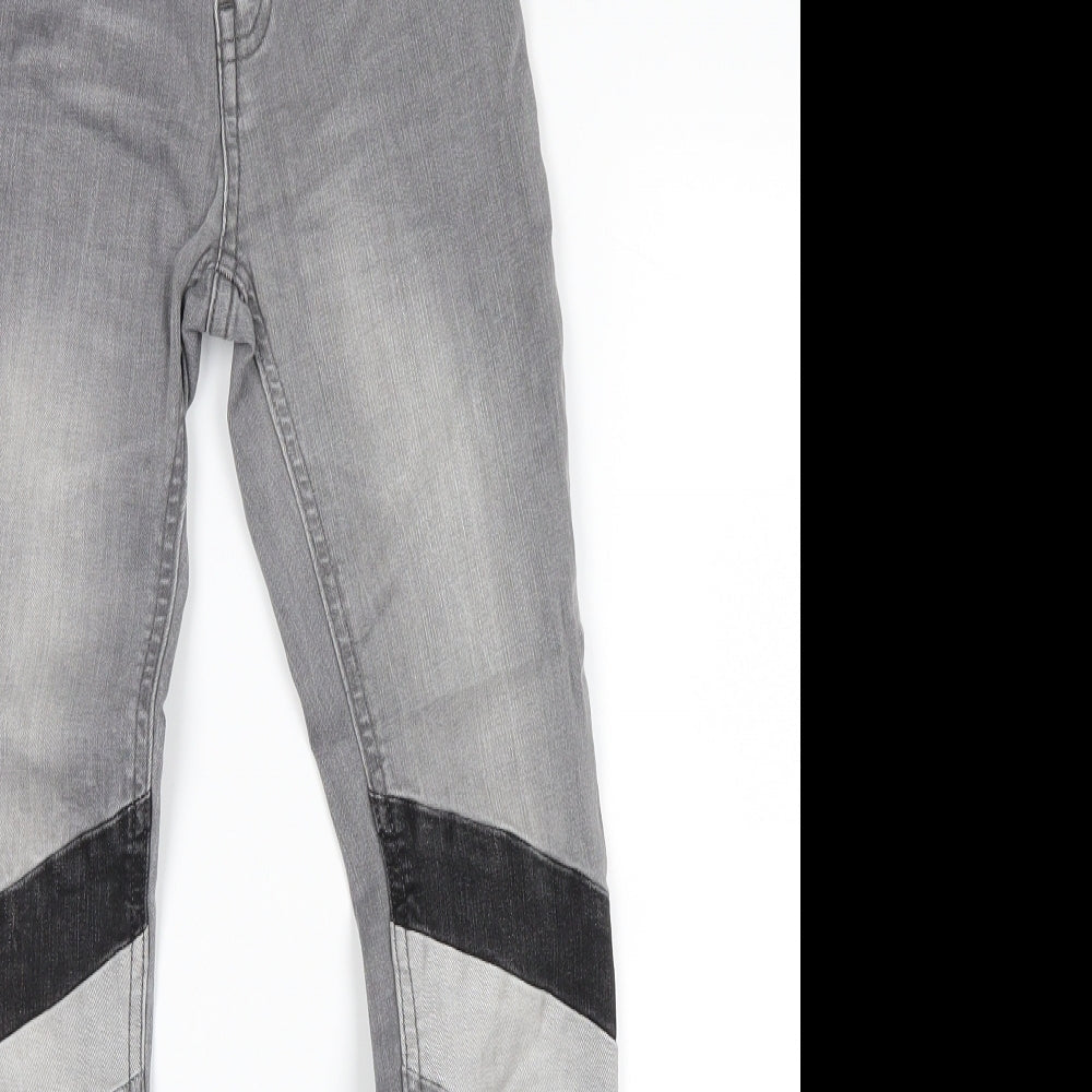 NEXT Girls Grey  Denim Straight Jeans Size 9 Years