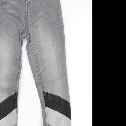 NEXT Girls Grey  Denim Straight Jeans Size 9 Years