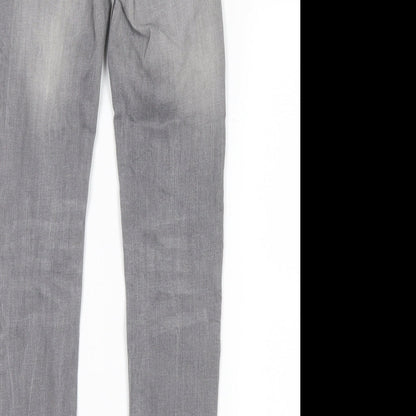 NEXT Girls Grey  Denim Straight Jeans Size 9 Years
