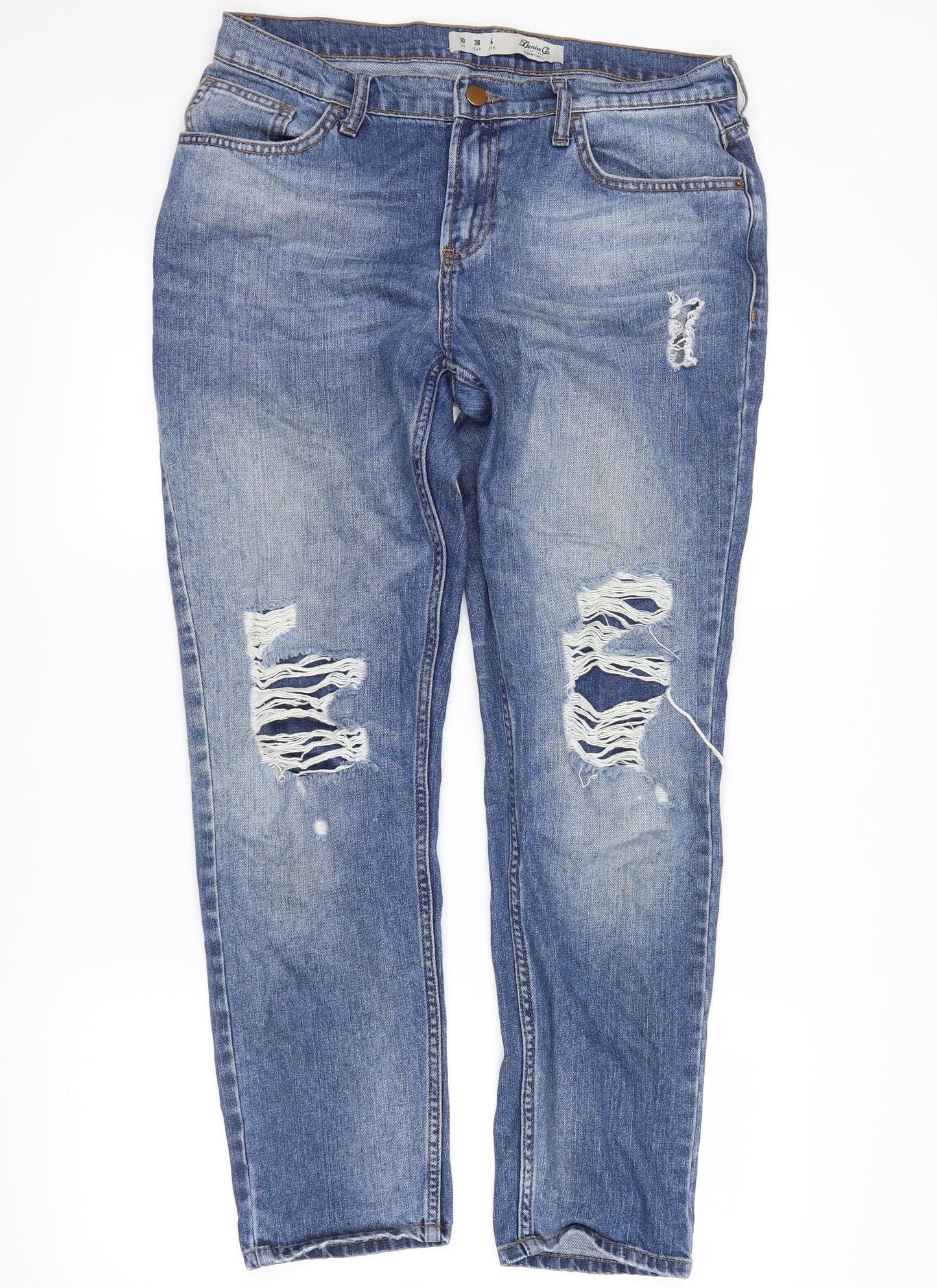 denim co Womens Blue  Denim Straight Jeans Size 10