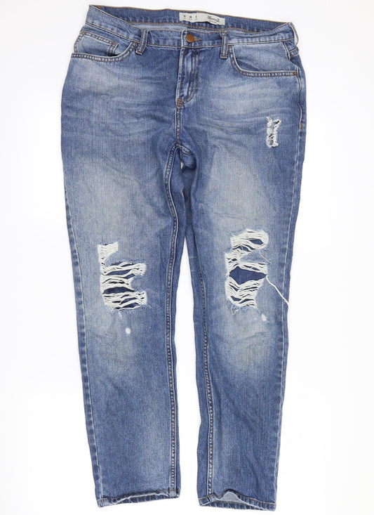 denim co Womens Blue  Denim Straight Jeans Size 10