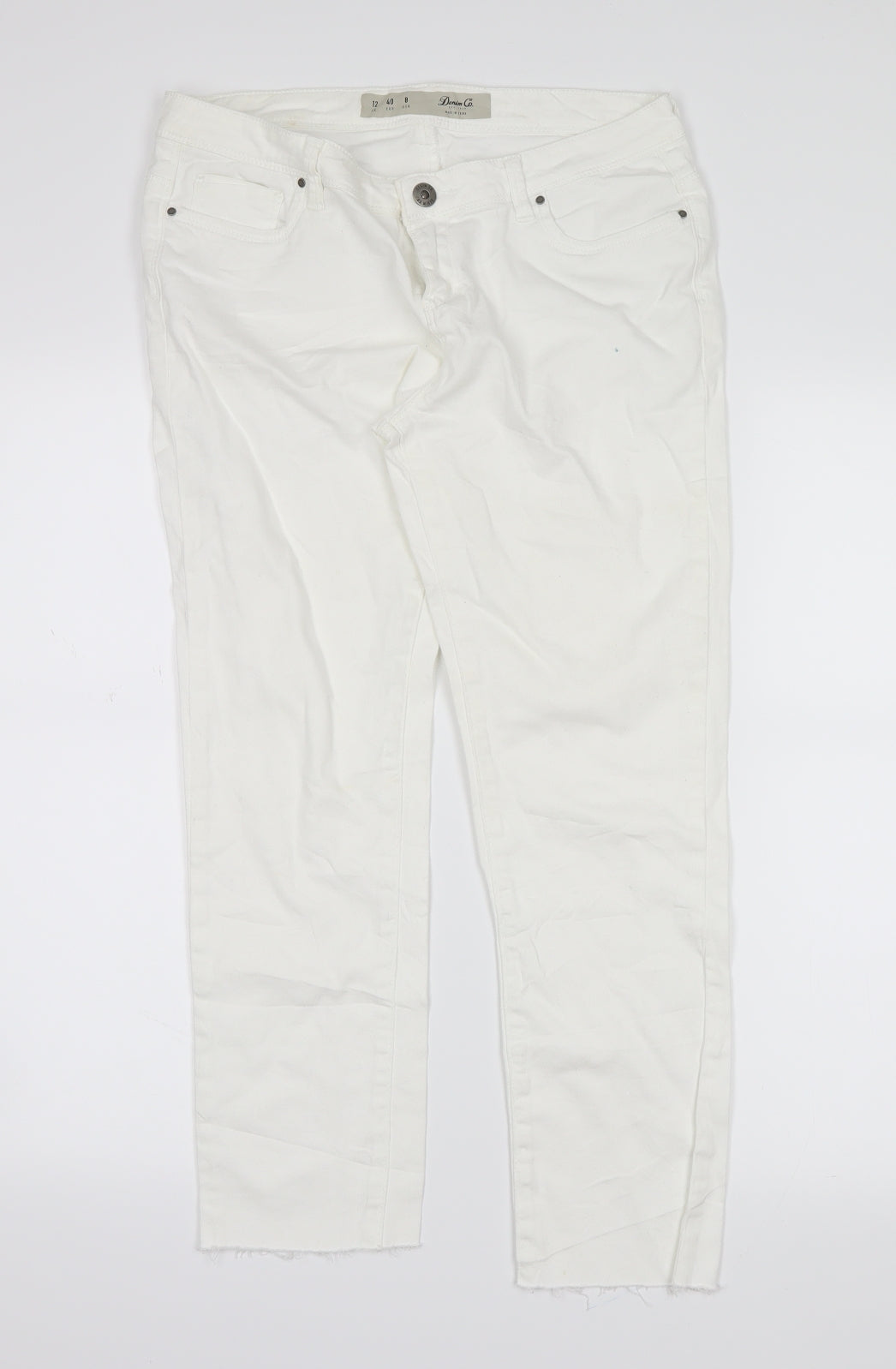 denim co  Womens White  Denim Straight Jeans Size 12