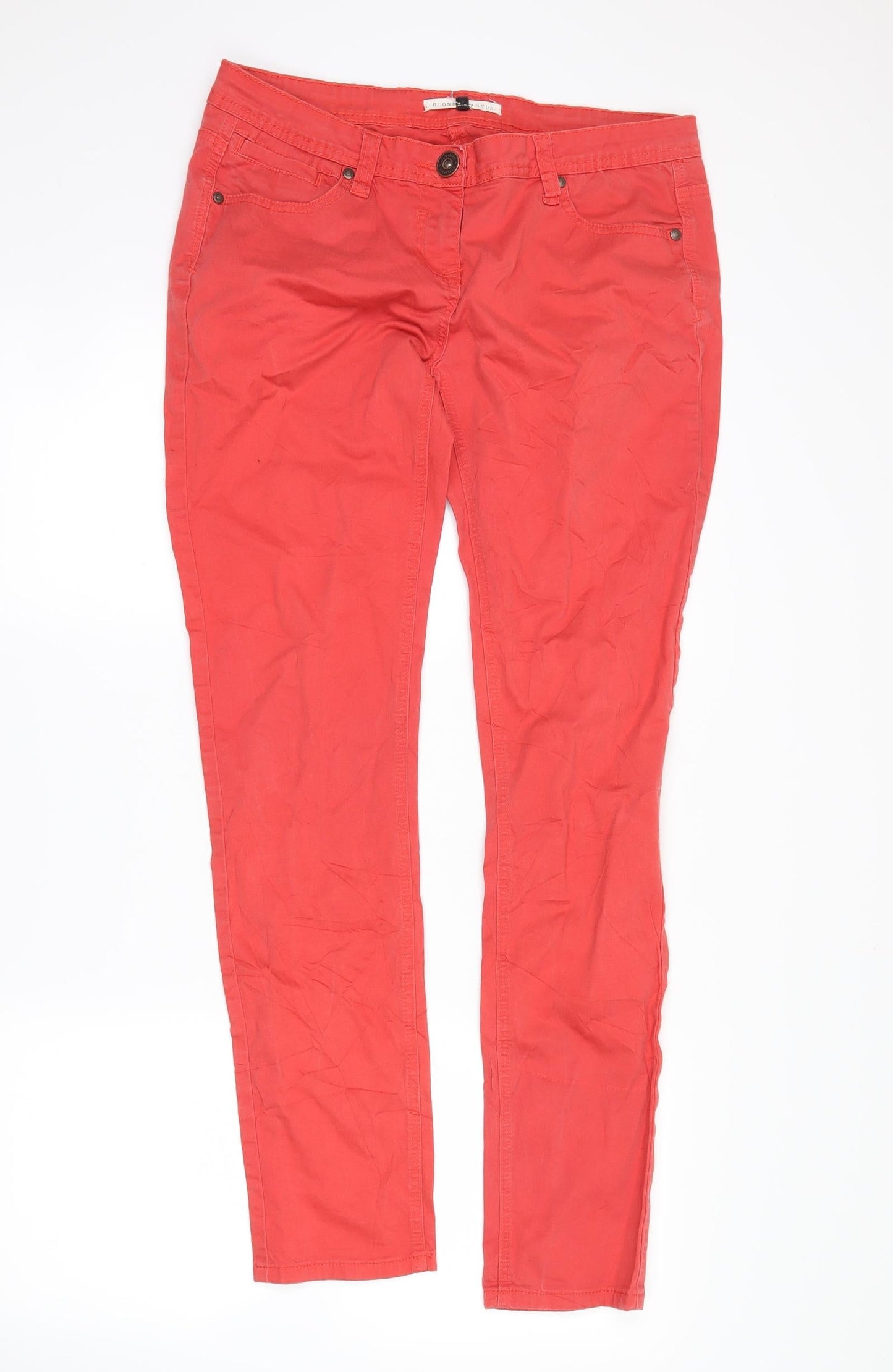 blonde + blonde Womens Red  Denim Straight Jeans Size 12