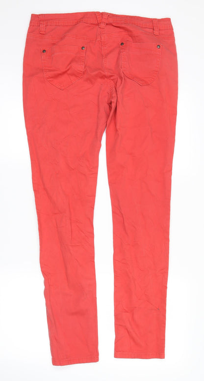 blonde + blonde Womens Red  Denim Straight Jeans Size 12