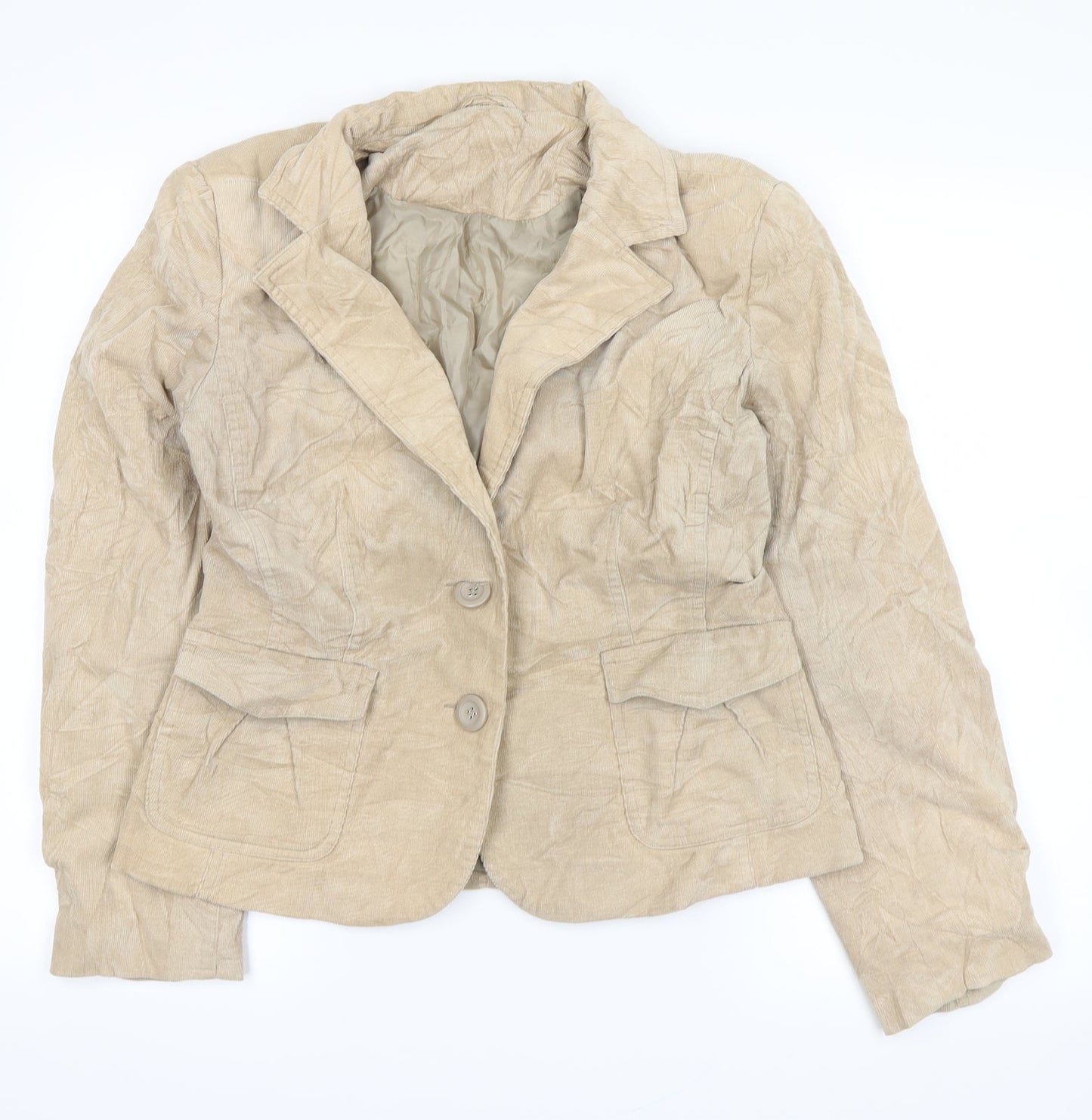 New Look Womens Beige  Corduroy Jacket  Size 12