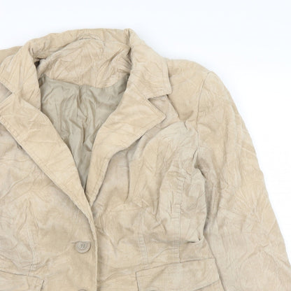 New Look Womens Beige  Corduroy Jacket  Size 12