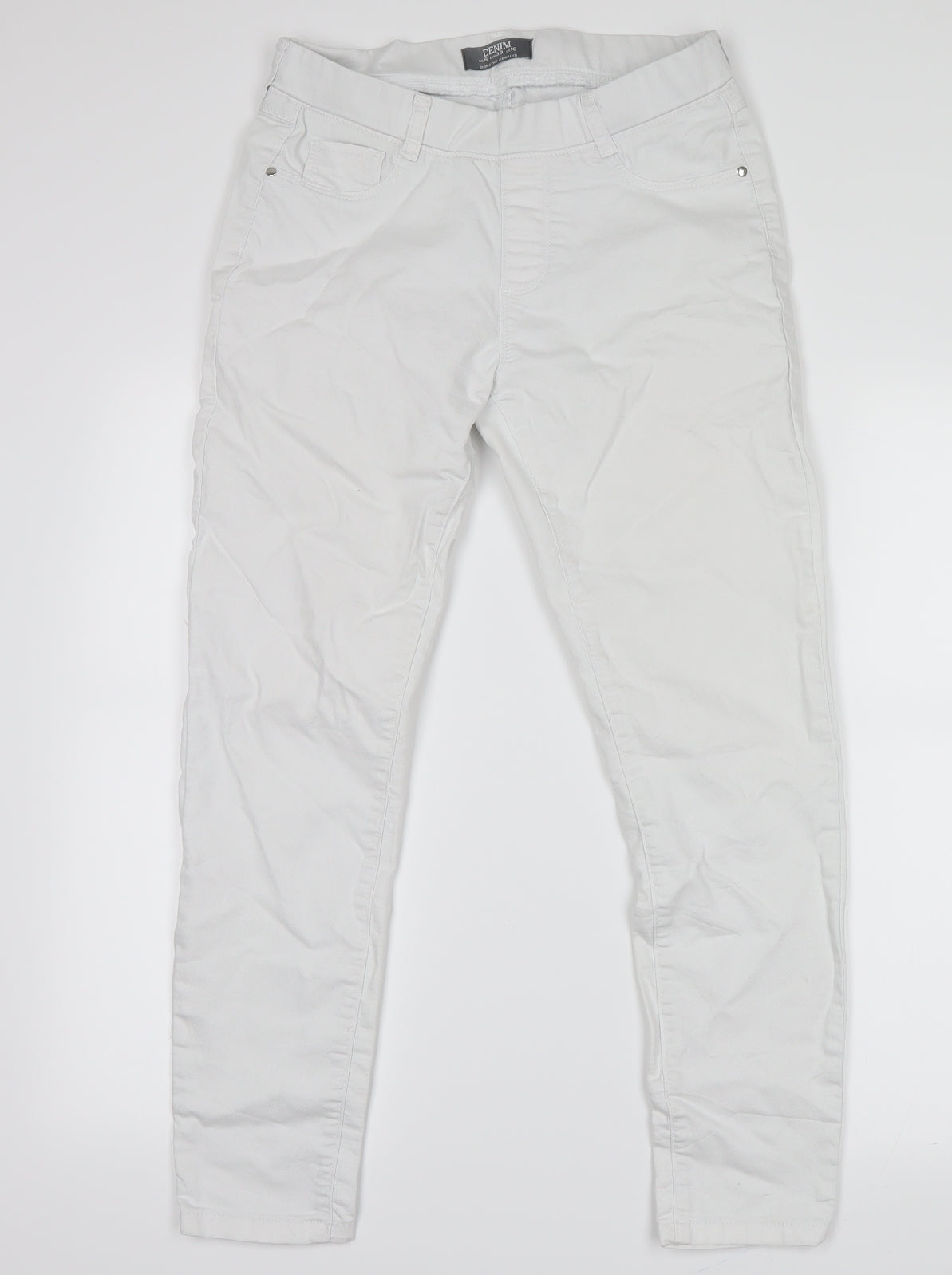 Dorothy Perkins Womens White  Denim Straight Jeans Size 6