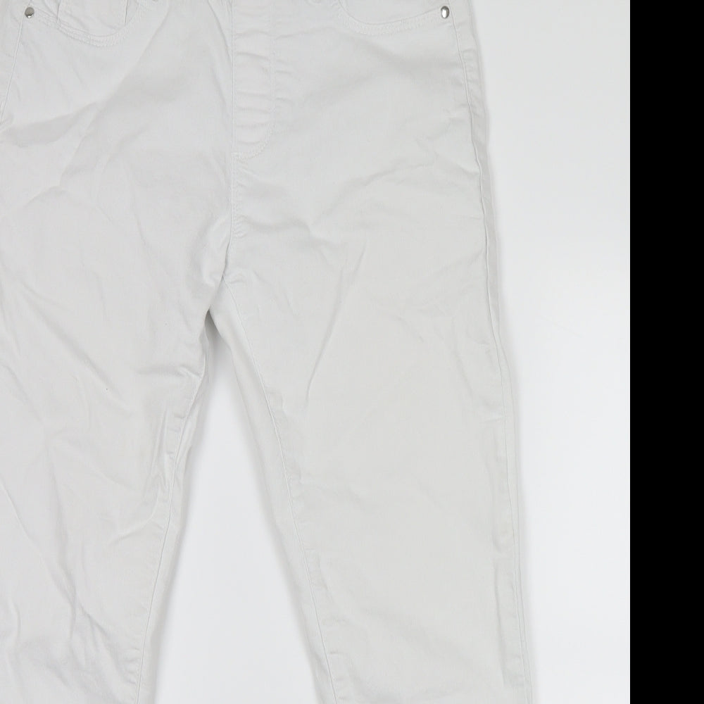 Dorothy Perkins Womens White  Denim Straight Jeans Size 6