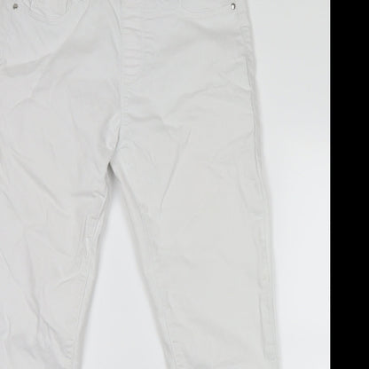 Dorothy Perkins Womens White  Denim Straight Jeans Size 6