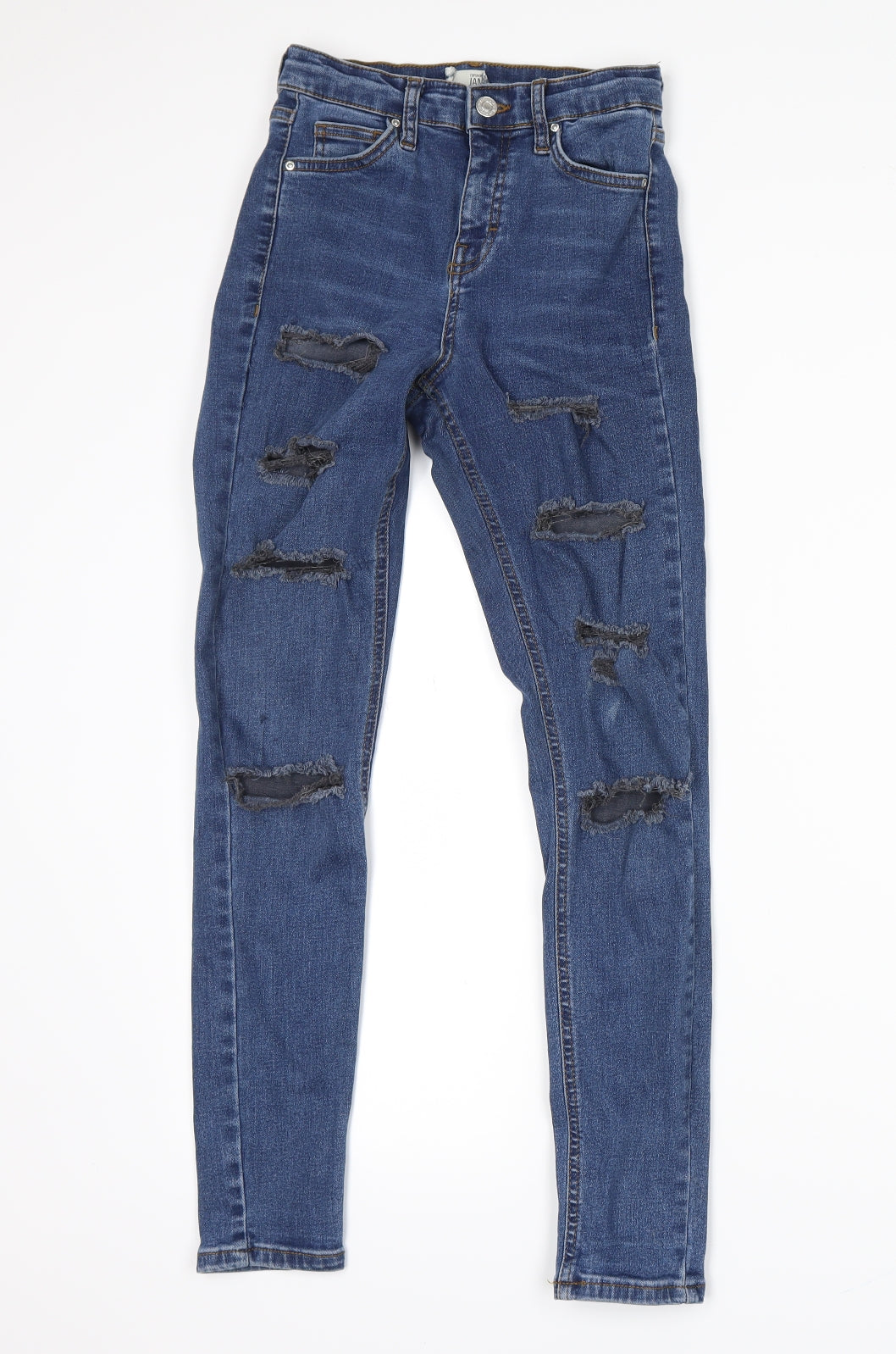 Mens UK Size 26 in Topshop Regular Fit Straight Blue Jeans