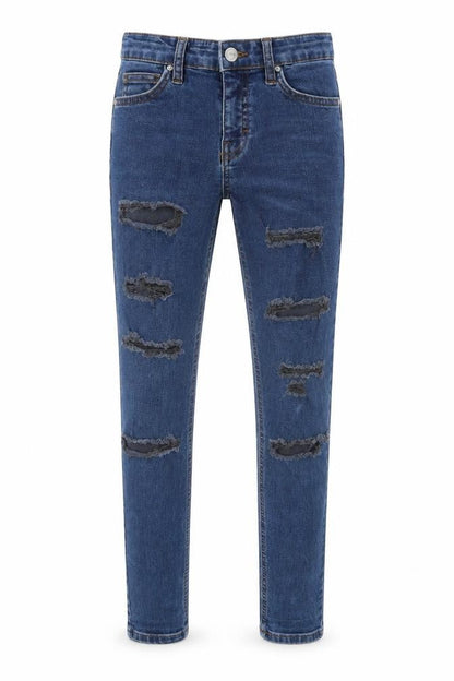 Topshop Womens Blue  Denim Straight Jeans Size 26 in L31 in