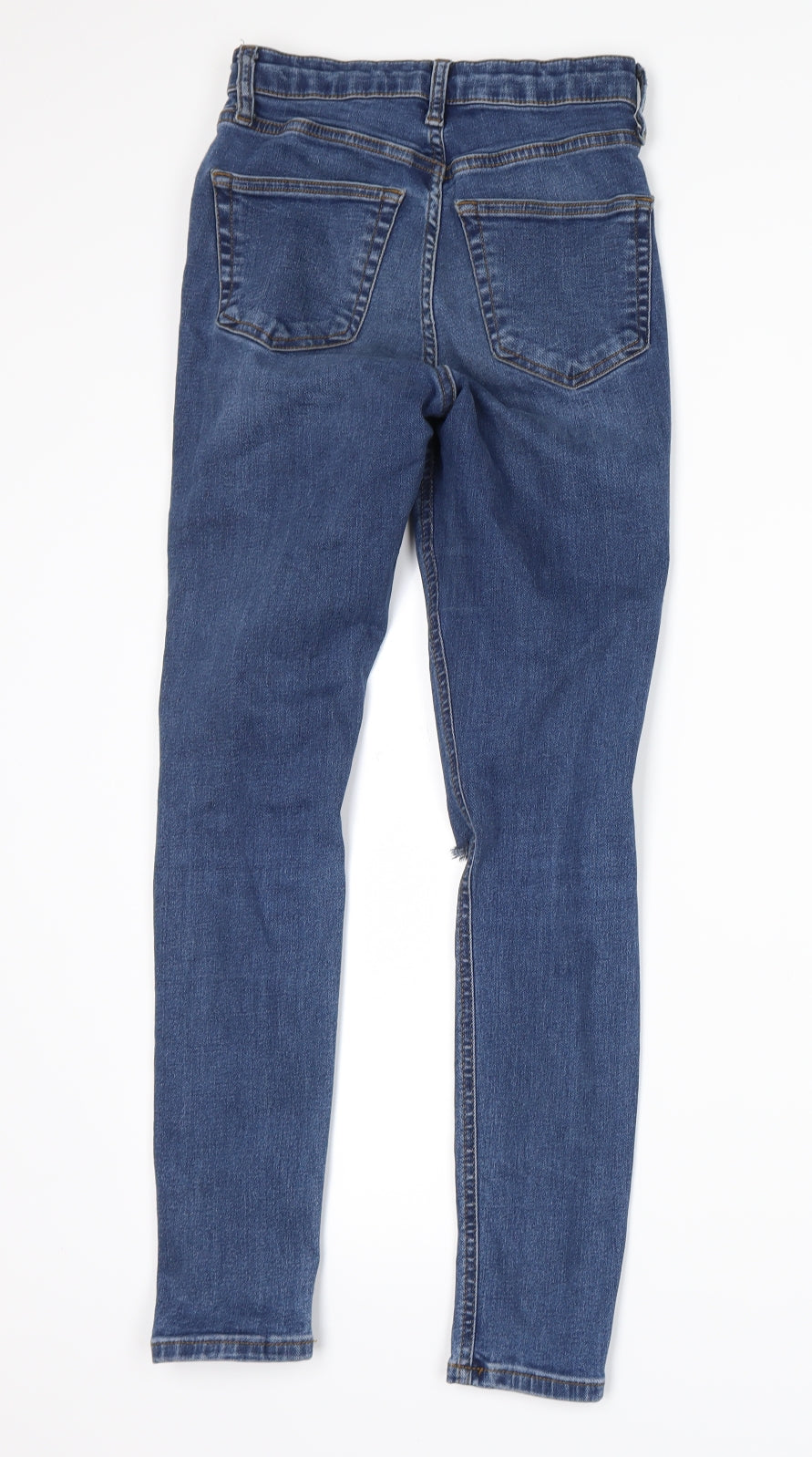 Mens UK Size 26 in Topshop Regular Fit Straight Blue Jeans