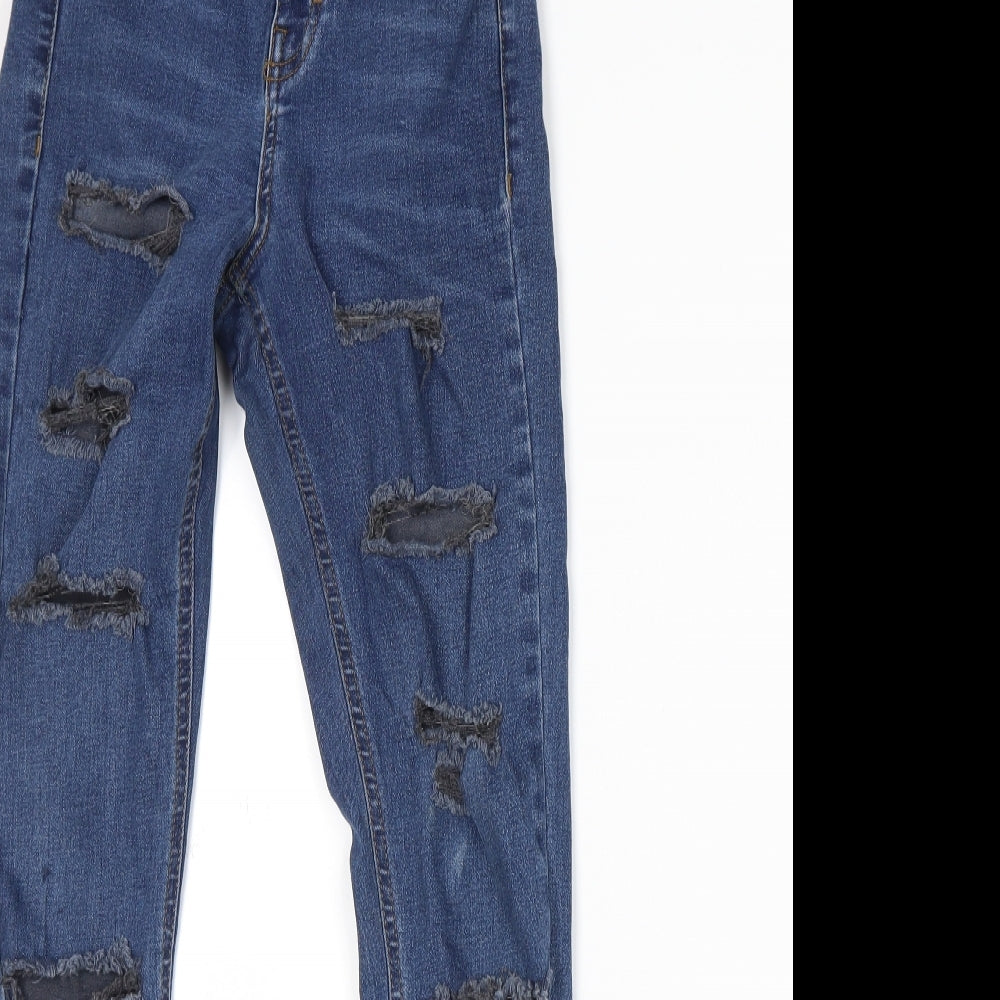 Mens UK Size 26 in Topshop Regular Fit Straight Blue Jeans