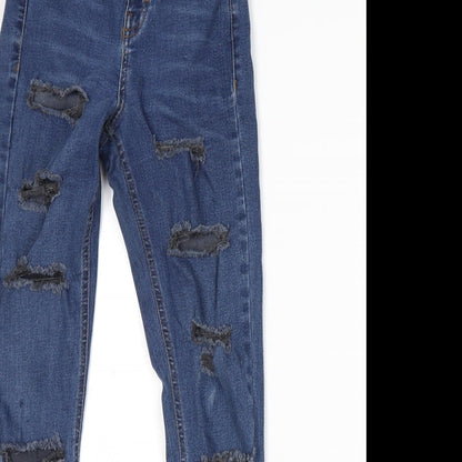 Mens UK Size 26 in Topshop Regular Fit Straight Blue Jeans