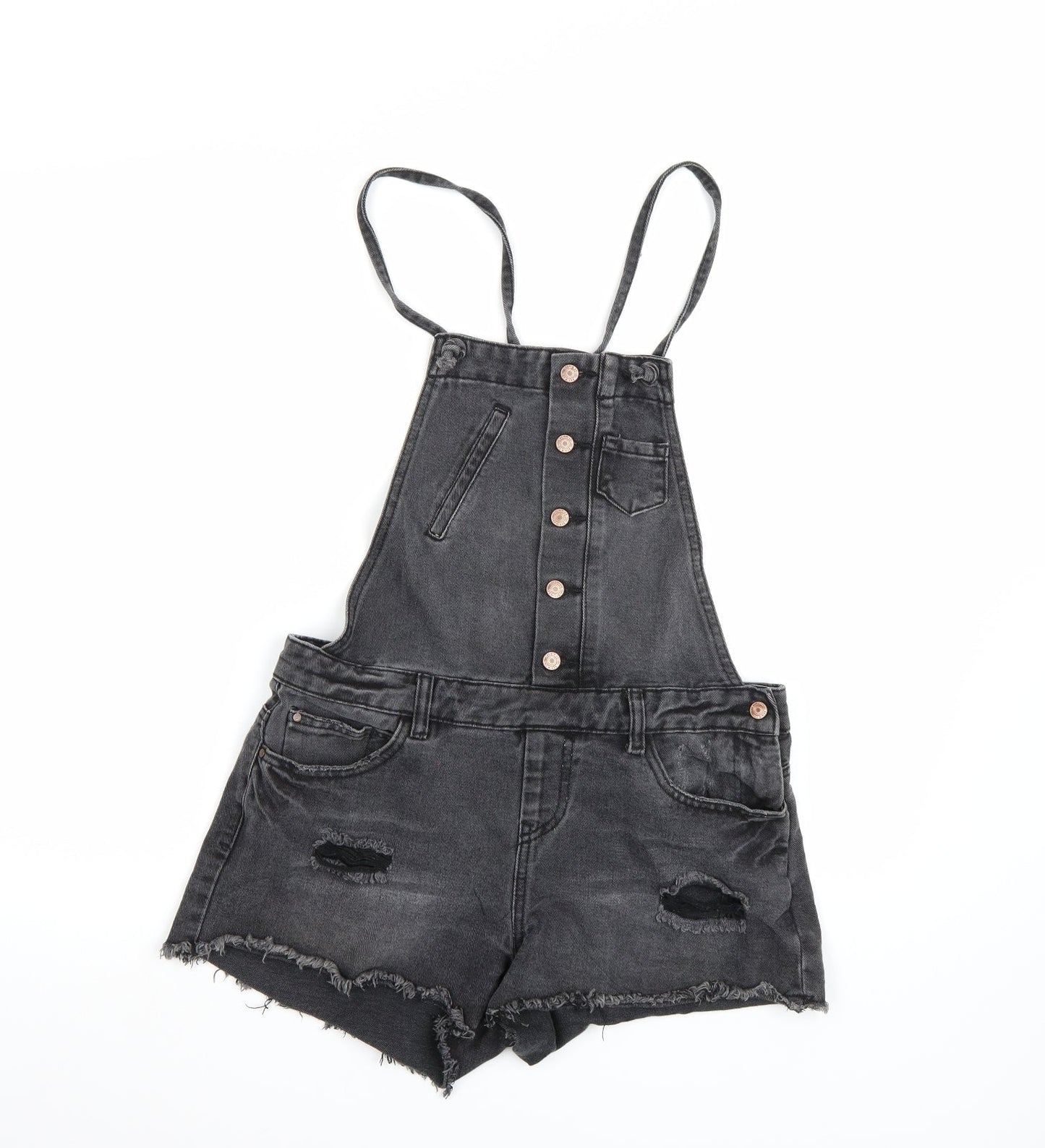 Denim co. Womens Black  Denim Dungaree One-Piece Size 10 L3 in