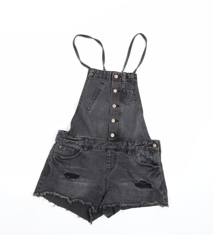 Denim co. Womens Black  Denim Dungaree One-Piece Size 10 L3 in