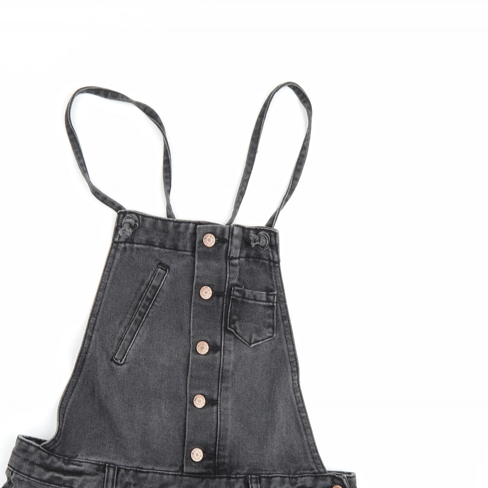 Denim co. Womens Black  Denim Dungaree One-Piece Size 10 L3 in