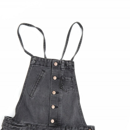 Denim co. Womens Black  Denim Dungaree One-Piece Size 10 L3 in