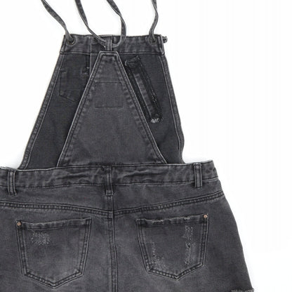 Denim co. Womens Black  Denim Dungaree One-Piece Size 10 L3 in