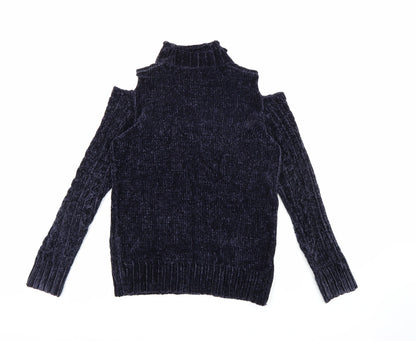 Dorothy Perkins Womens Blue  Knit Pullover Jumper Size 10