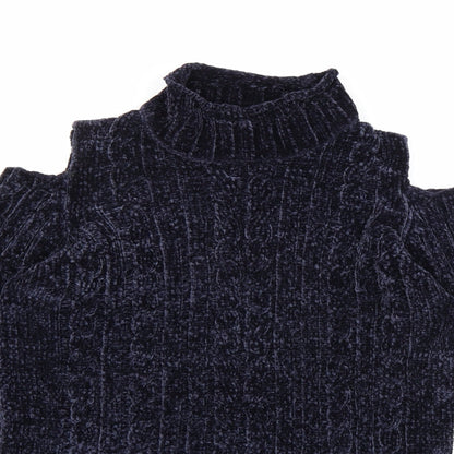 Dorothy Perkins Womens Blue  Knit Pullover Jumper Size 10