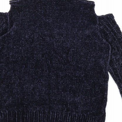 Dorothy Perkins Womens Blue  Knit Pullover Jumper Size 10