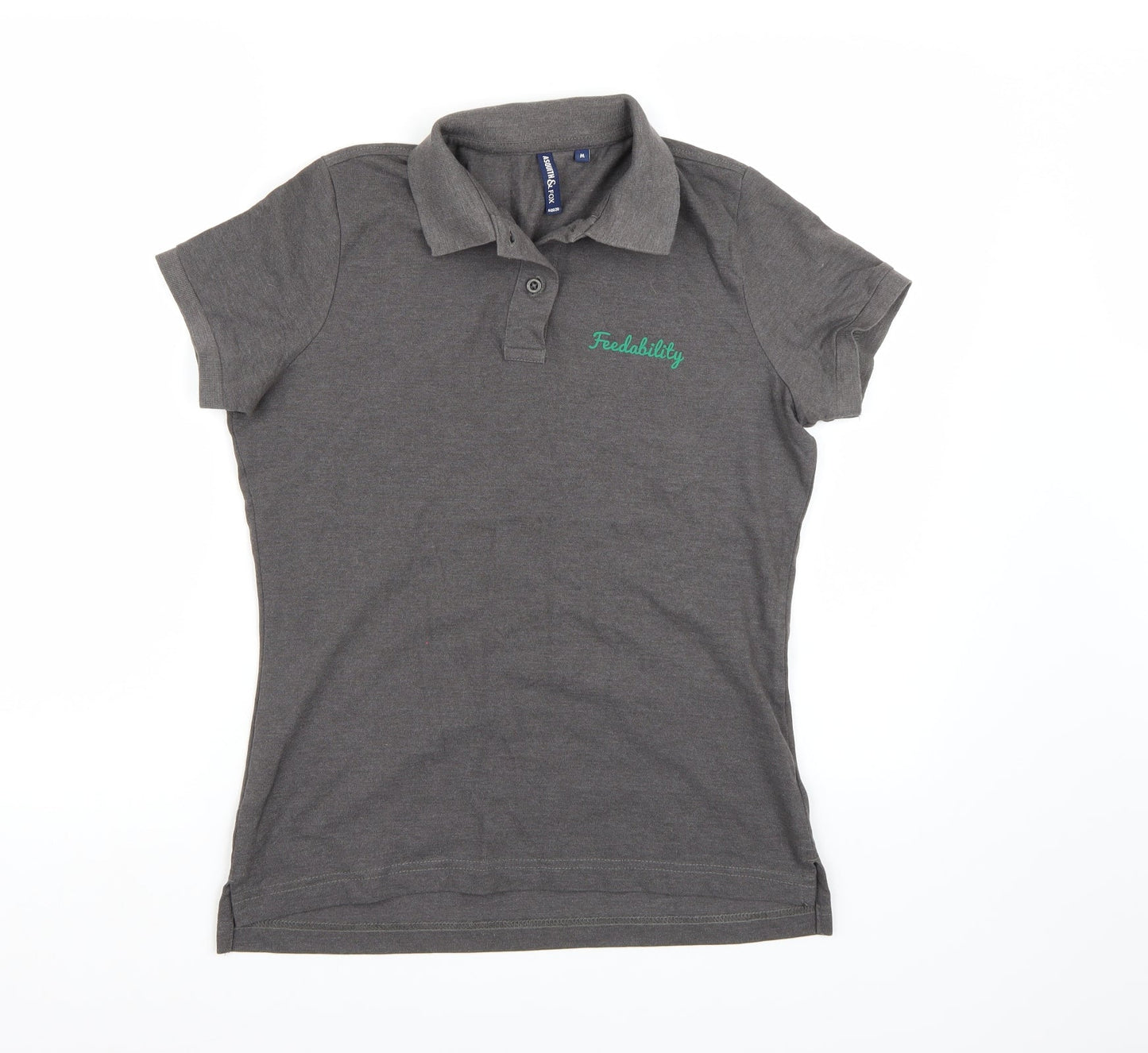 Asquith & Fox Womens Grey   Basic Polo Size M