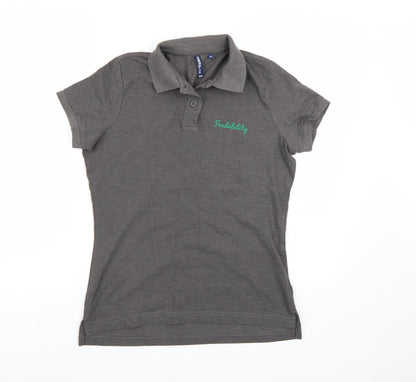 Asquith & Fox Womens Grey   Basic Polo Size M
