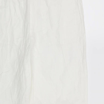 Michelle Womens White   Cropped Trousers Size 10 L23 in