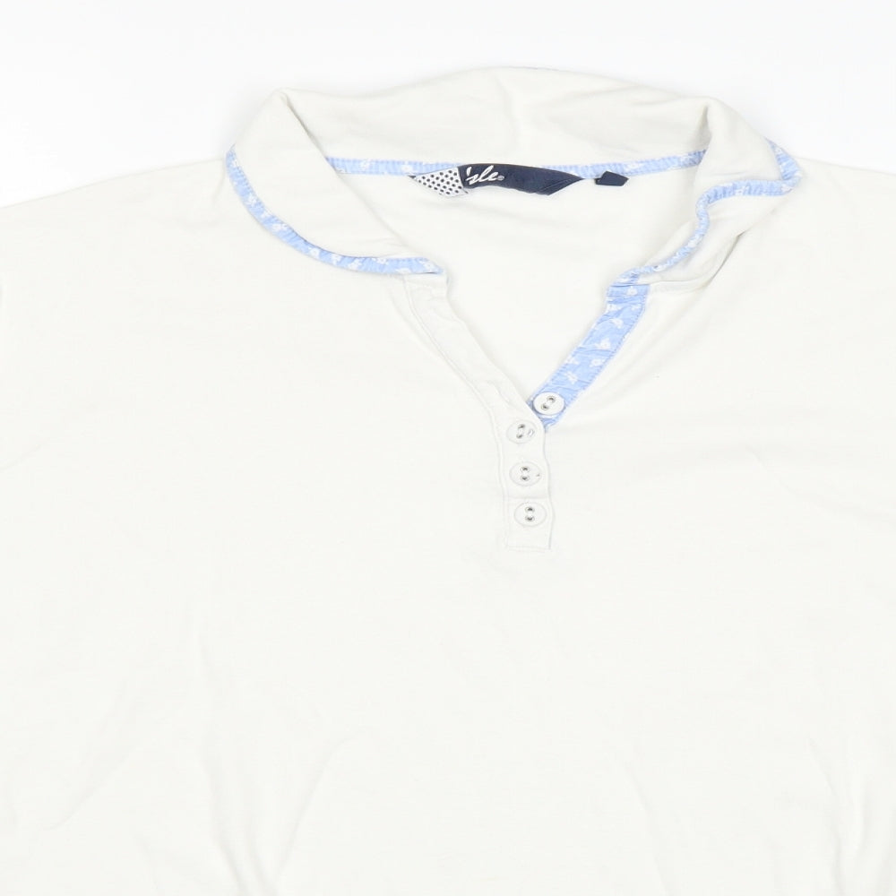 isle Mens White    Polo Size XL