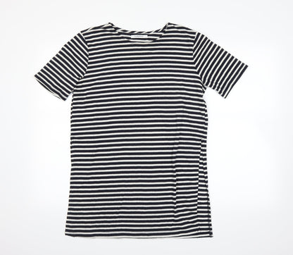 Glamorous Womens Blue Striped  Basic T-Shirt Size S