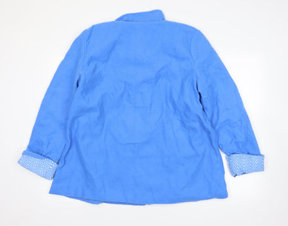 Womens UK Size L Anne De Lancay Blue Overcoat