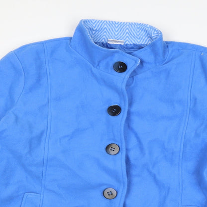 Womens UK Size L Anne De Lancay Blue Overcoat