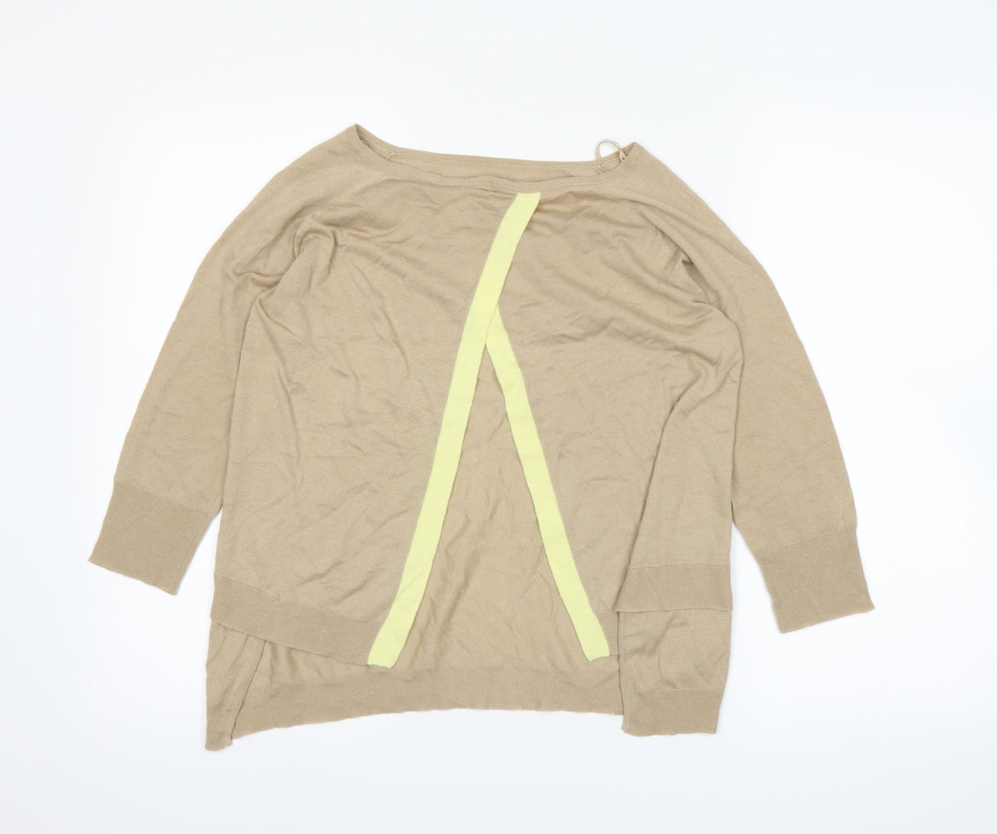 Womens UK Size S Zara Brown Basic T-Shirt