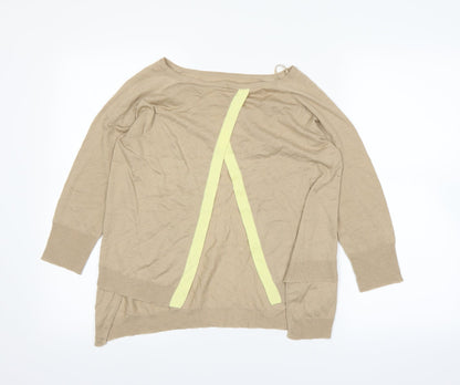 Womens UK Size S Zara Brown Basic T-Shirt