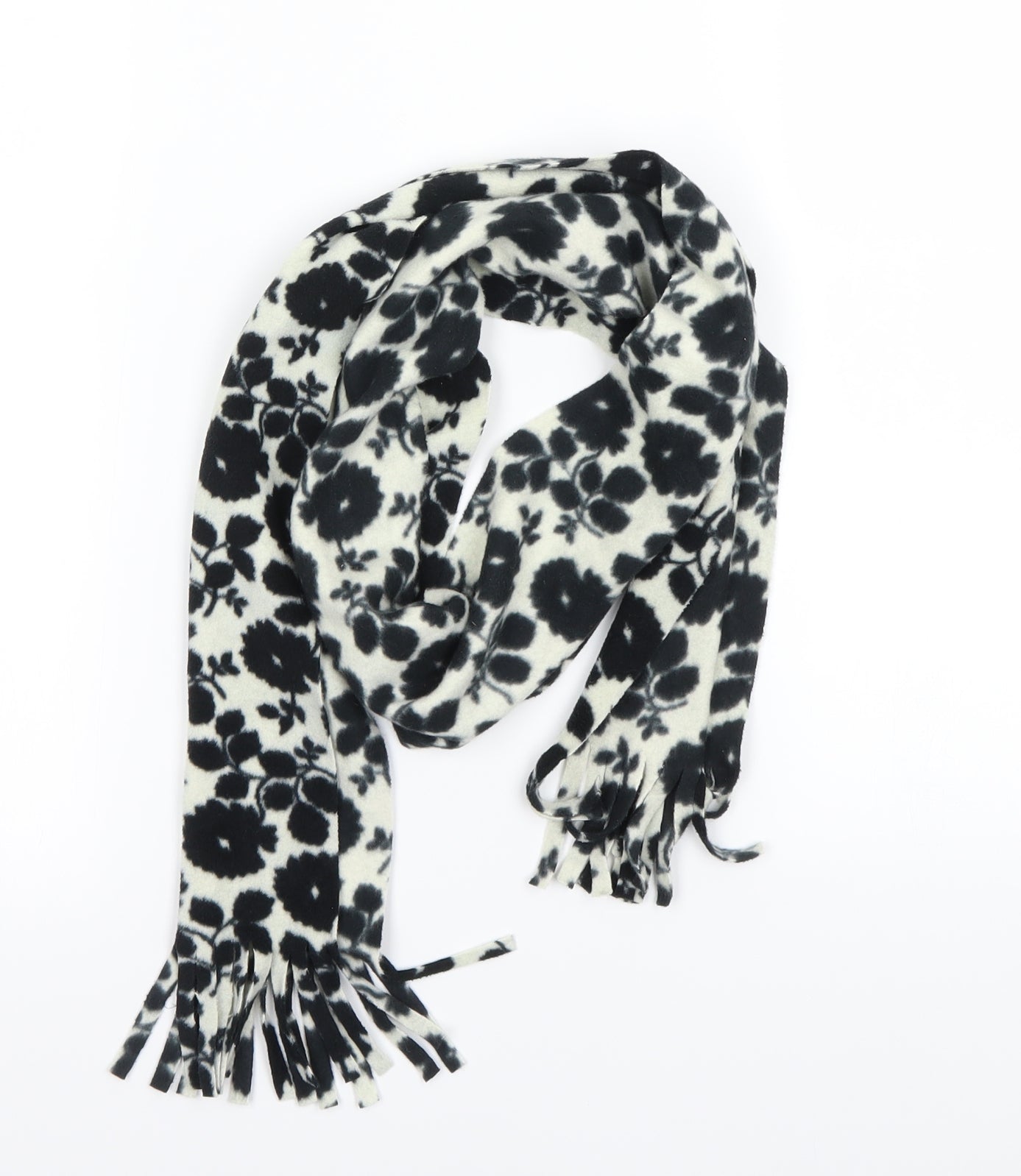 Preworn Womens White Floral   Scarf