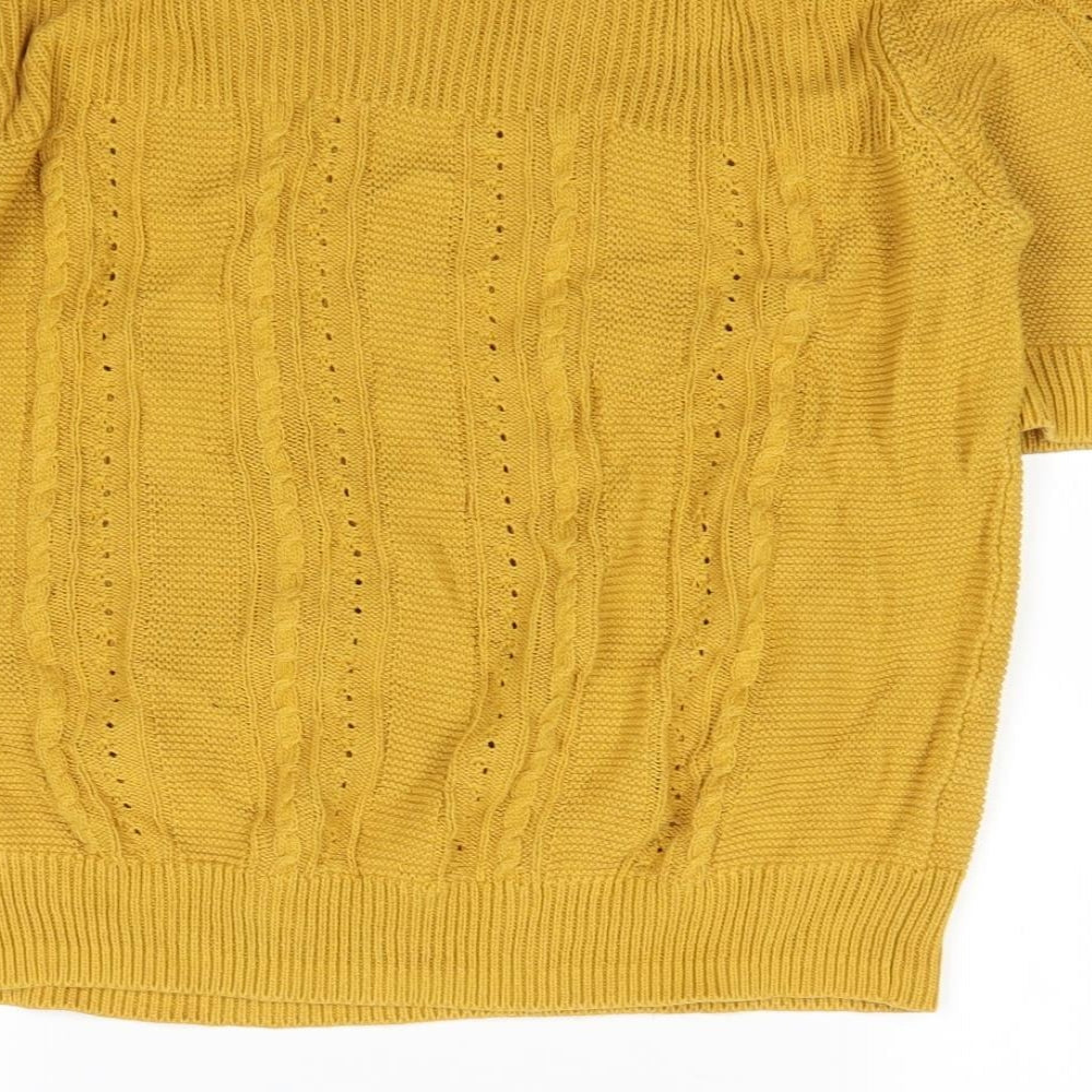 Tu Womens Yellow   Henley Jumper Size 12