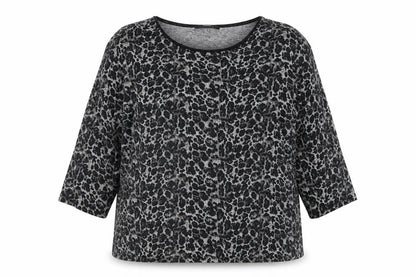 George Womens Black Animal Print  Pullover Sweatshirt Size 16