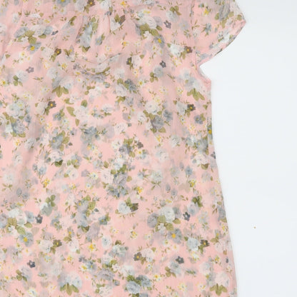 G:21 Womens Pink Floral  Basic Blouse Size 8