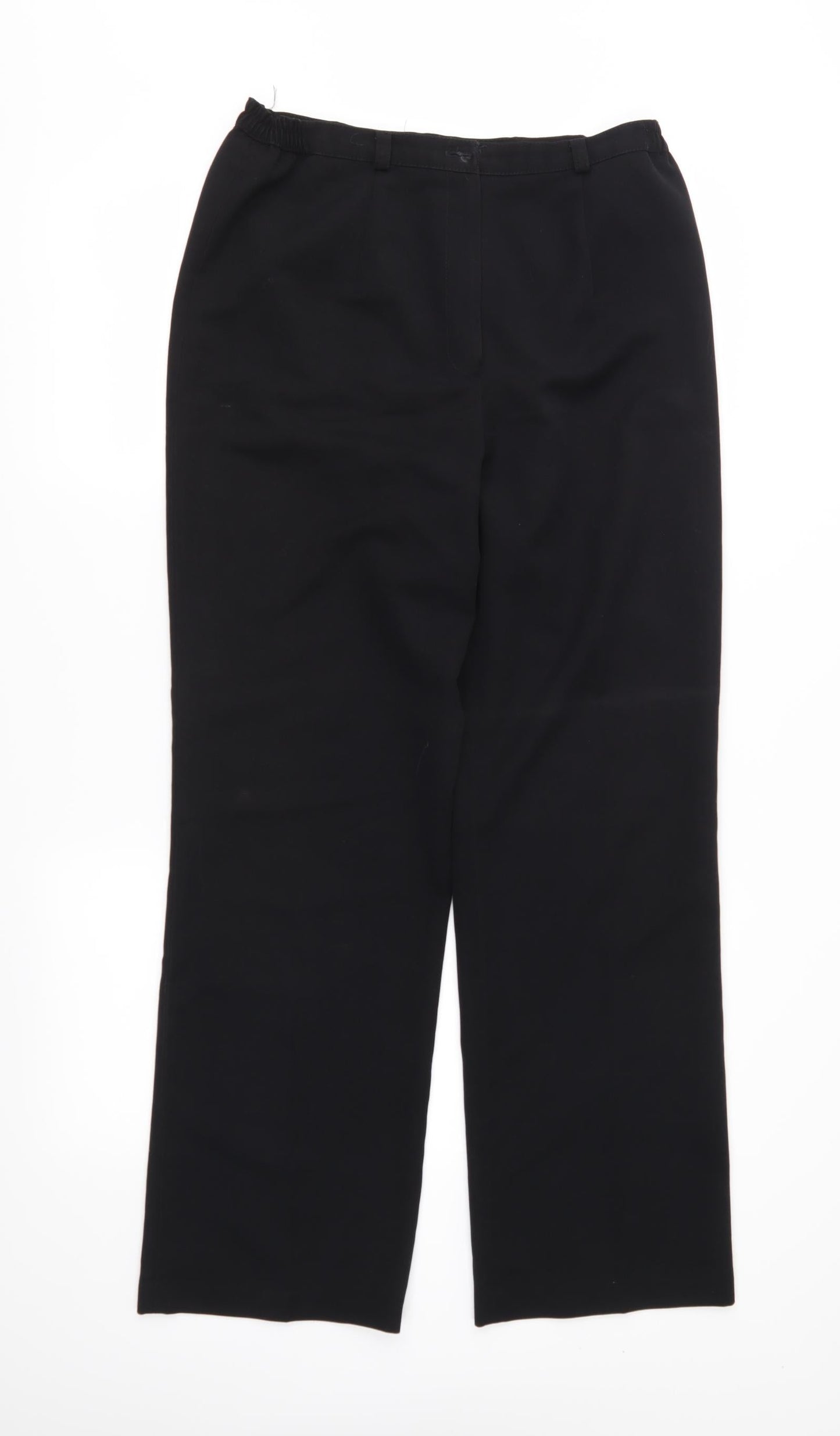Womens UK Size 12 Preworn Regular Fit  Black Trousers
