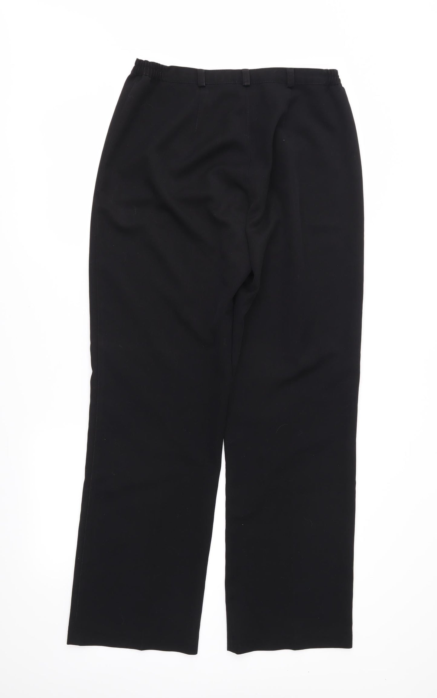 Womens UK Size 12 Preworn Regular Fit  Black Trousers