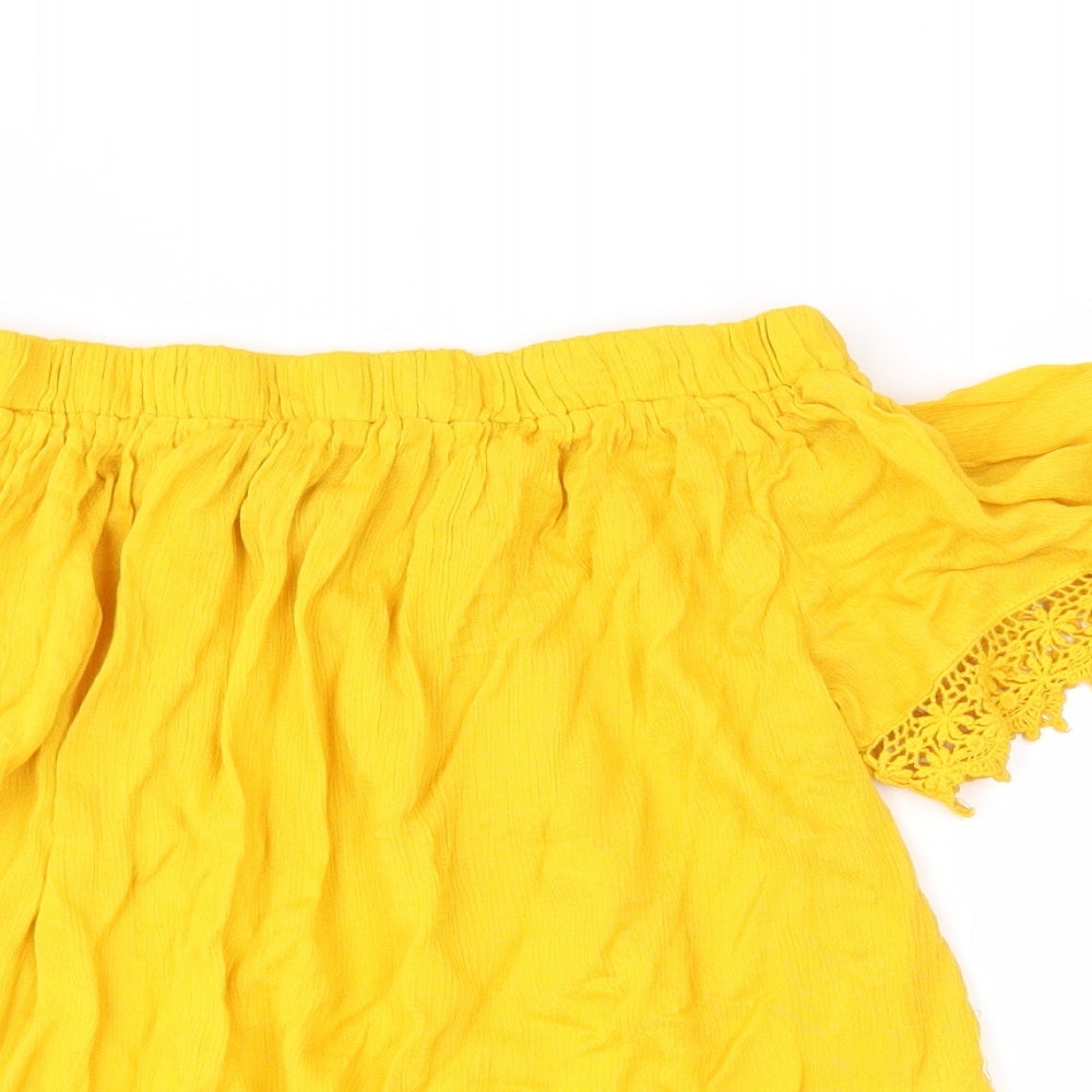 Womens UK Size 8 Select Yellow Basic Blouse