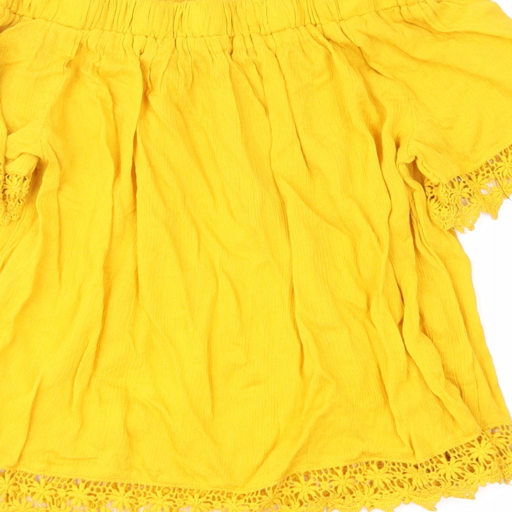 Womens UK Size 8 Select Yellow Basic Blouse