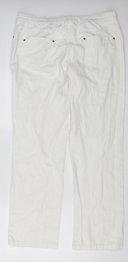 Matalan Womens White   Straight Jeans Size 14 L28 in