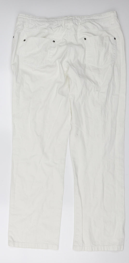 Matalan Womens White   Straight Jeans Size 14 L28 in