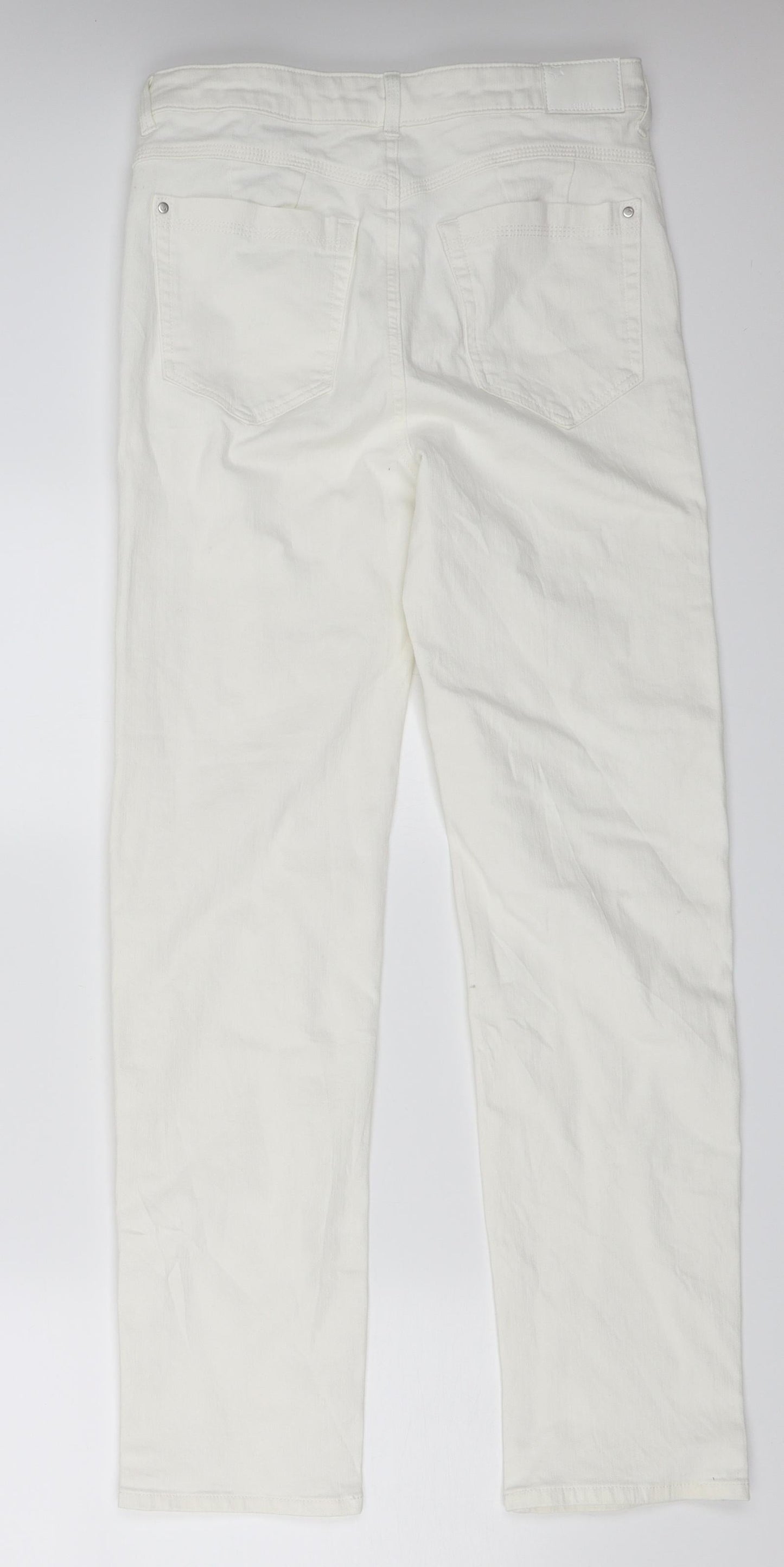 Womens UK Size 31 in Marks and Spencer Regular Fit Straight White Jeans