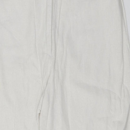 Ellie Louis Womens White   Trousers  Size 12 L22 in